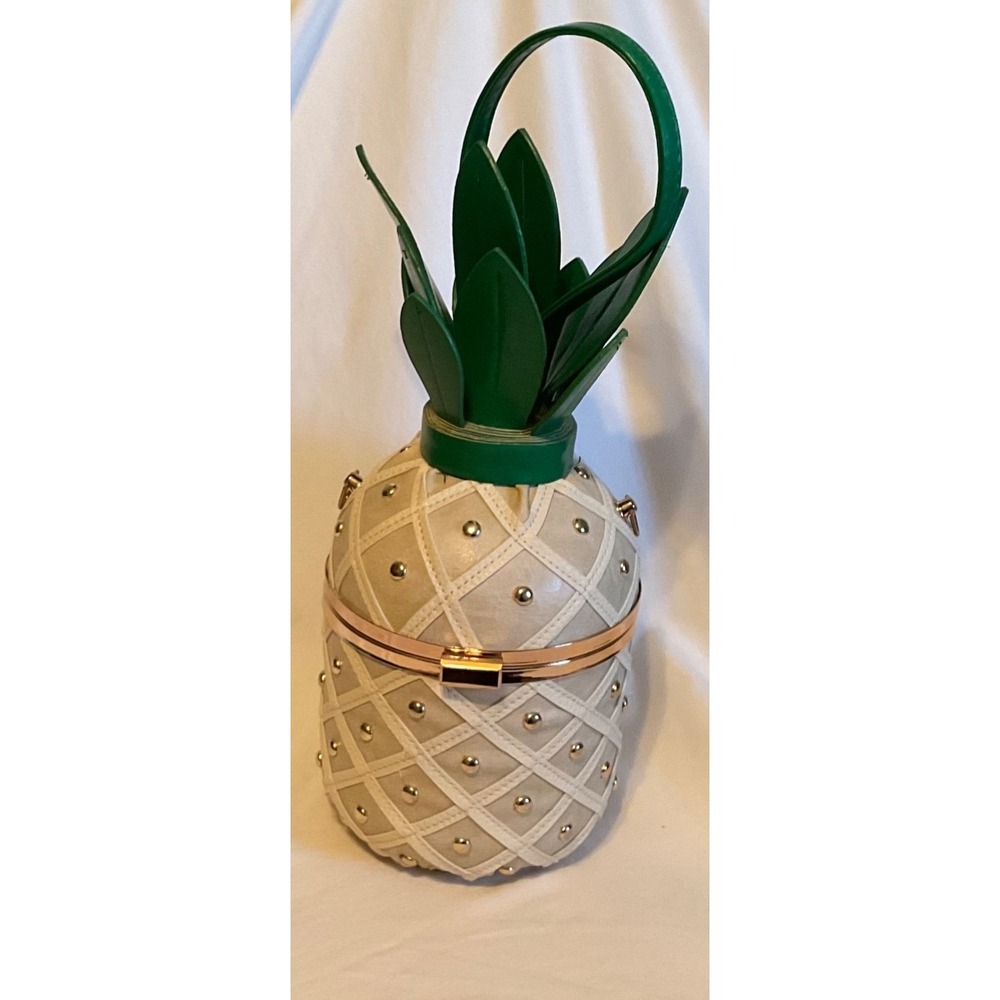 Beach TROPICAL VACAY Tan PINEAPPLE Crossbody Purse Handbag CUTE STATEMENT PIECE!